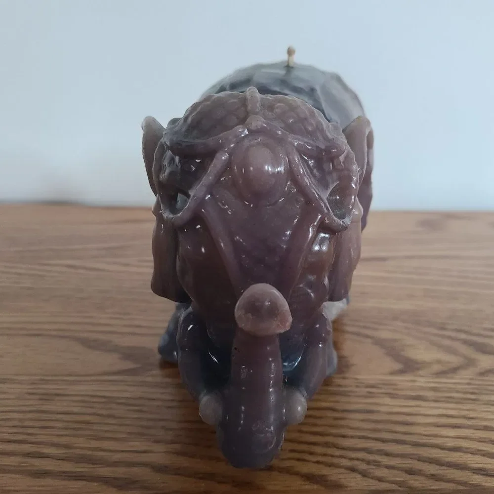 Vintage Candle UNIQUE Large Novelty Candle Regal Royal Elegant Elephant Unlit